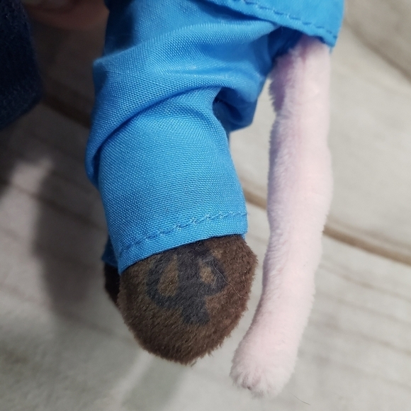 Tiny Tukkins Boy Mouse 7.5 Inch Plush Stuffed Animal Blue Pajamas Embroidered - Picture 4 of 9